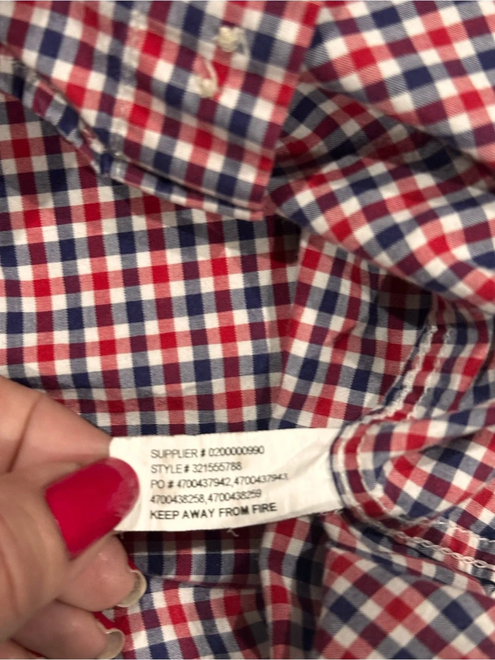 Ralph Lauren Red & Navy Check Button-Down Shirt - Kids